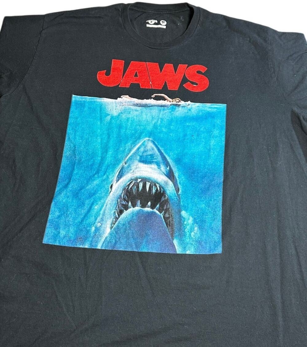 Universal Studios Jaws Shark Graphic T Shirt Black Men’s 2XL Movie Tee